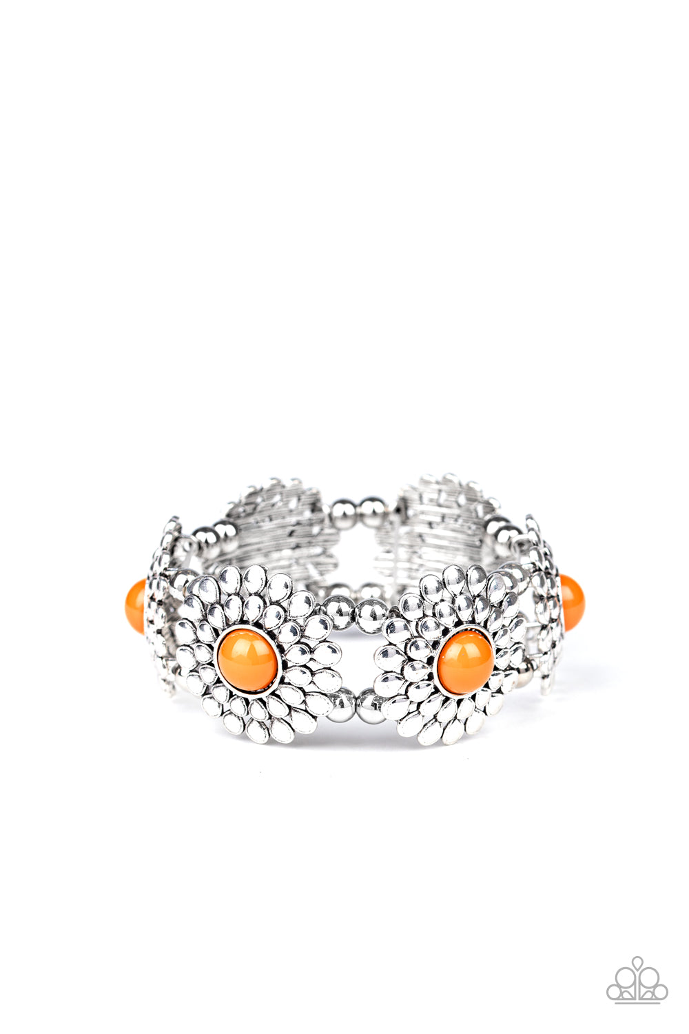 Bountiful Blossoms - Orange Bracelet