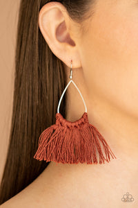 Tassel Treat - Brown Earrings