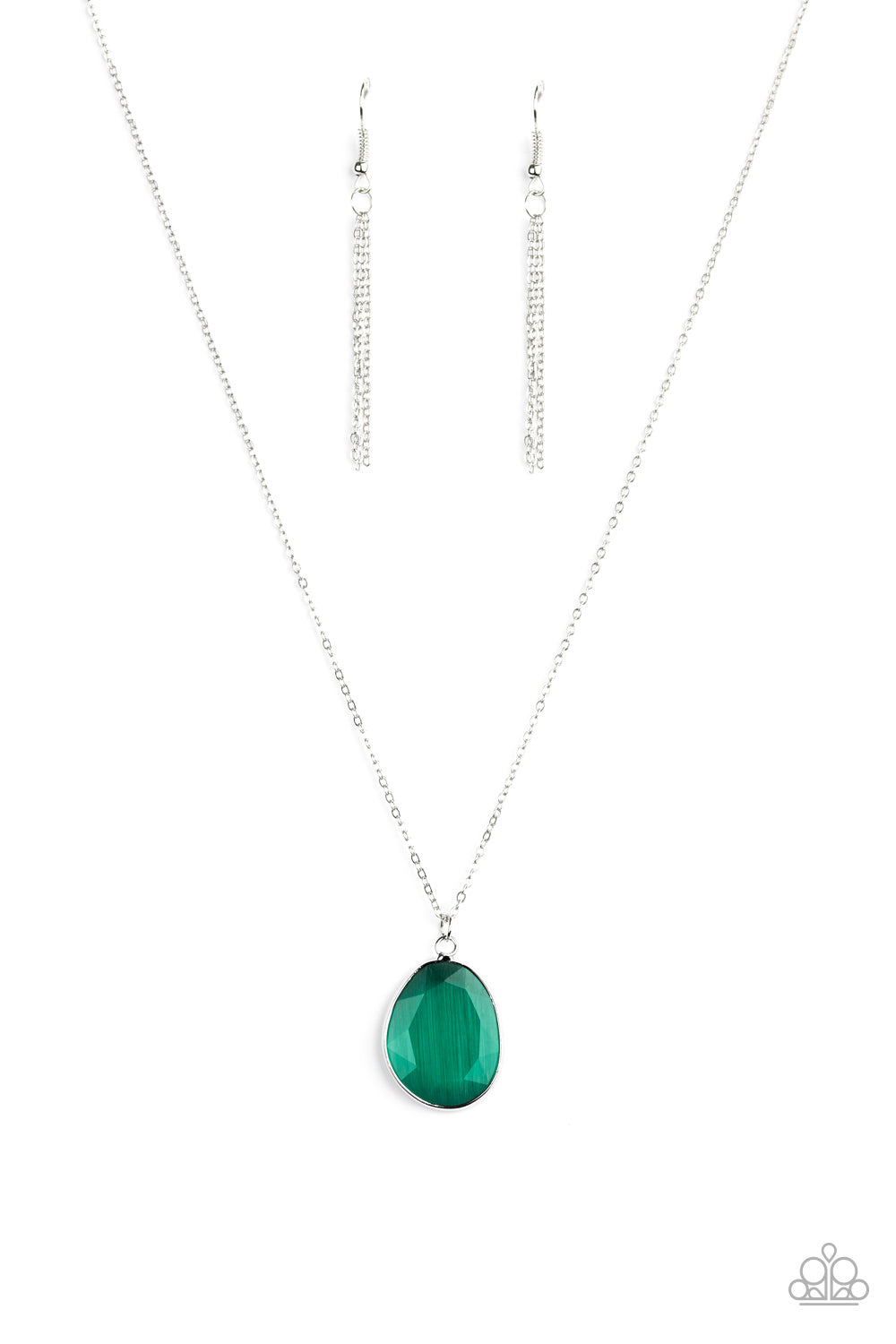 Icy Opalescence - Green Necklace Set