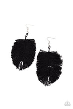 Load image into Gallery viewer, Hanging by a Thread - Black Earrings