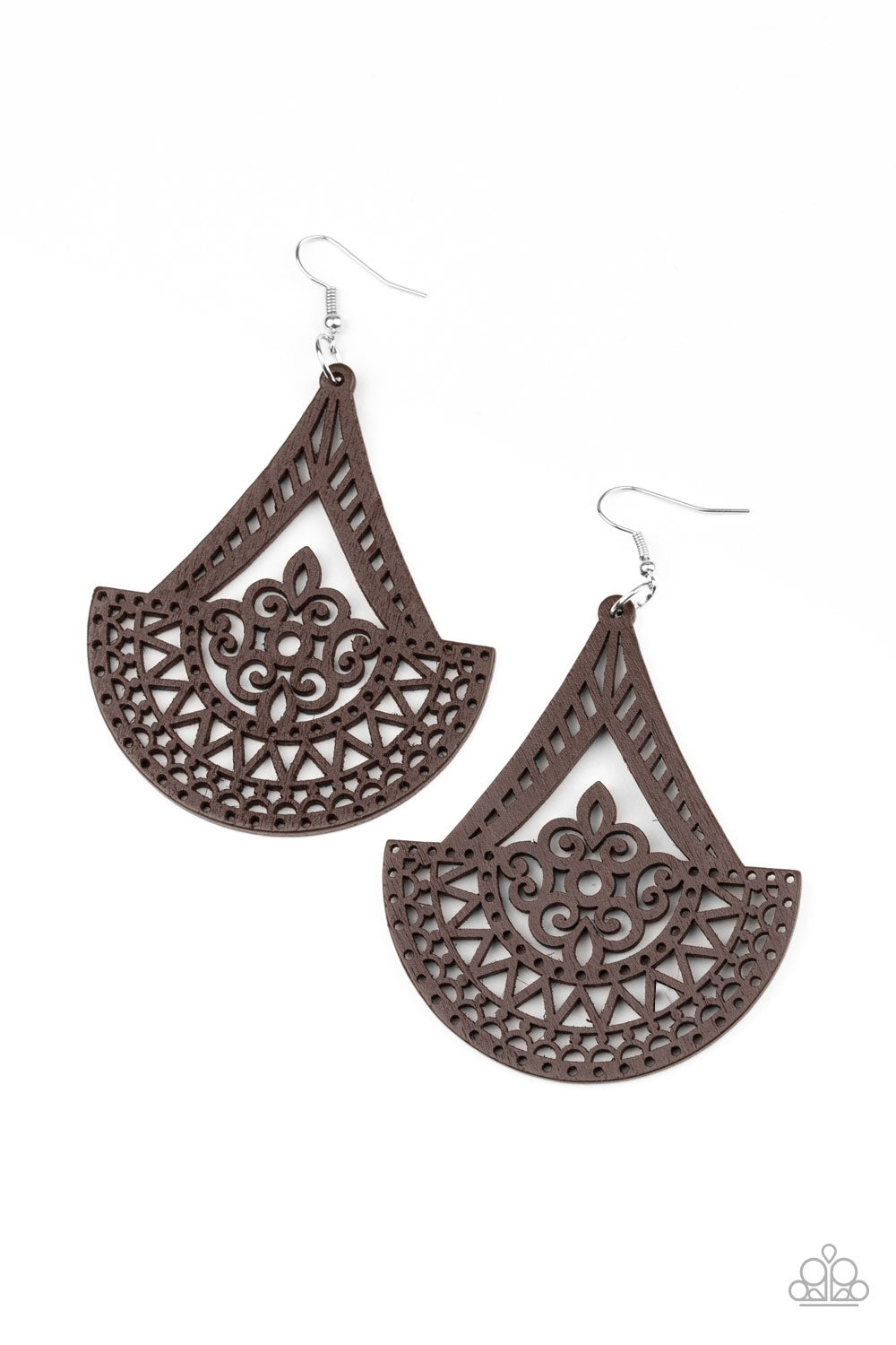 Tiki Sunrise - Brown Earrings