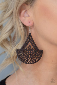 Tiki Sunrise - Brown Earrings