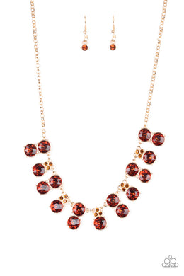 Top Dollar Twinkle - Brown Necklace Set