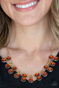 Top Dollar Twinkle - Brown Necklace Set