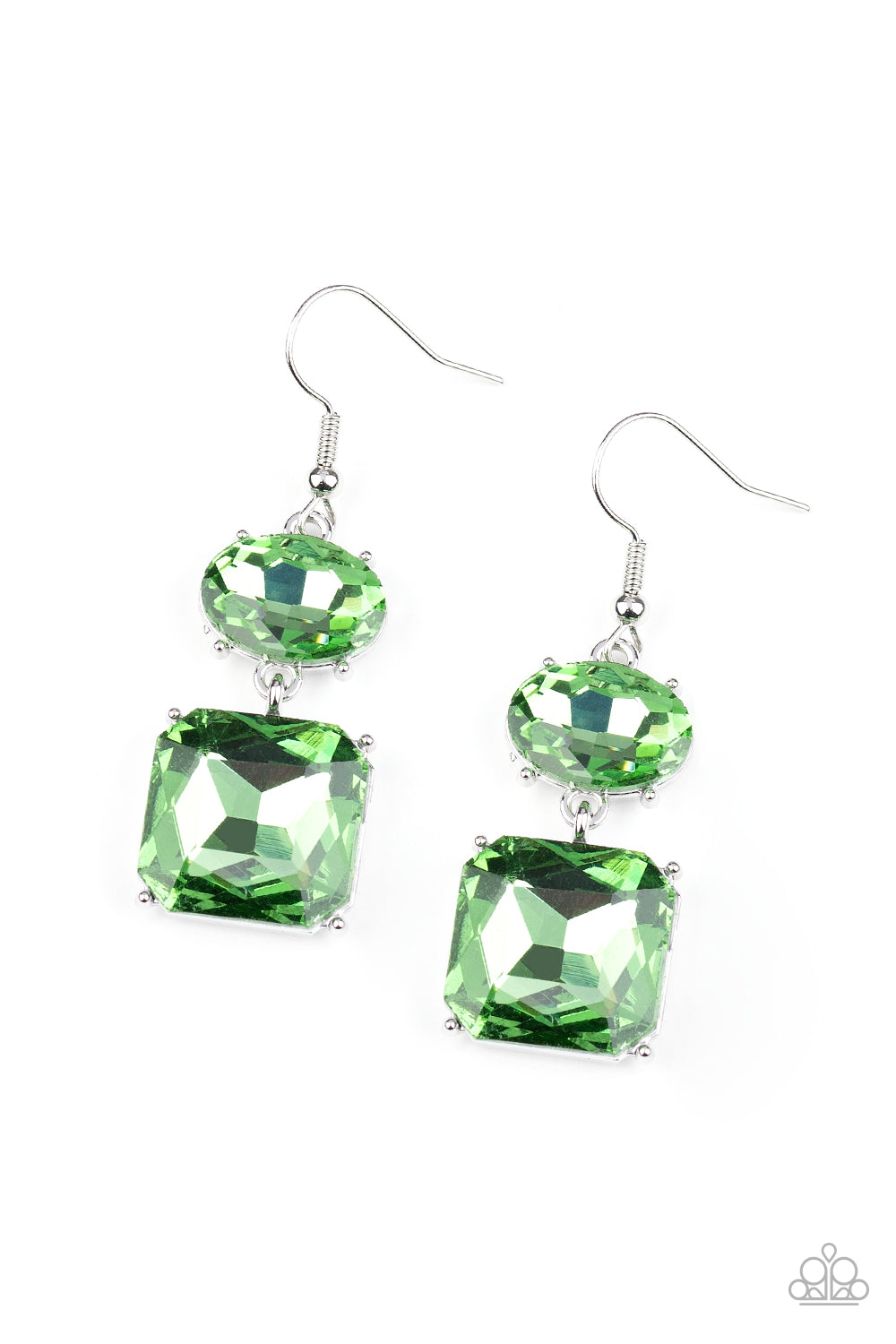 All ICE On Me - Green Earrings