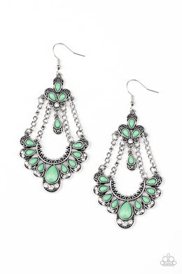 Unique Chic - Green Earrings