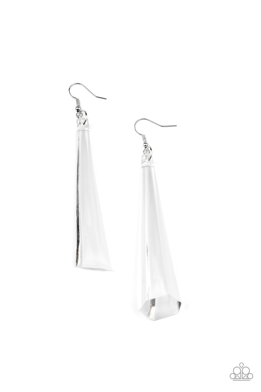 Break The Ice - White Earrings