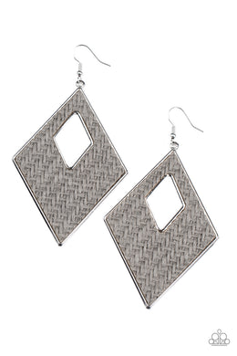 Woven Wanderer - Silver Earrings