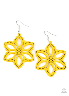 Bahama Blossoms - Yellow Earrings