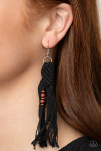 Beach Bash - Black Earrings