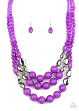 Load image into Gallery viewer, Flamingo Flamboyance - Purple Necklace Set