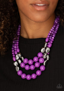 Flamingo Flamboyance - Purple Necklace Set