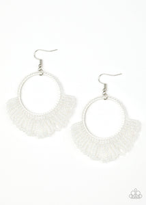 Cant BEAD-lieve My Eyes! - Multi White Earrings