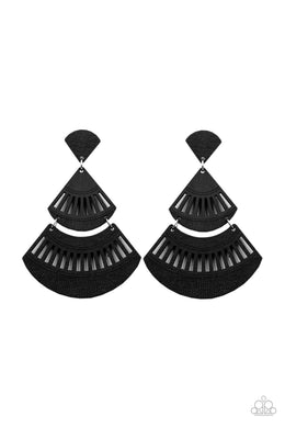 Oriental Oasis - Black Earrings