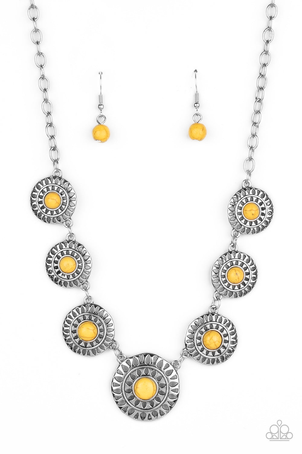 Sahara Solar Power - Yellow Necklace Set