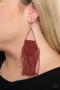 Macrame Jungle - Brown Earrings