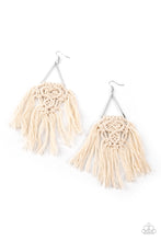 Load image into Gallery viewer, Modern Day Macrame - White Earrings