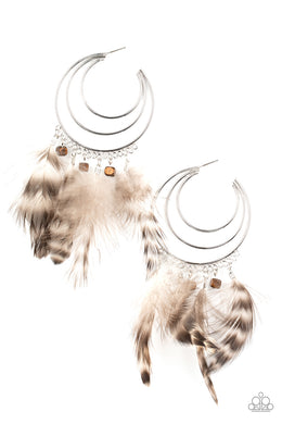 Freely Free Bird - Brown Earrings