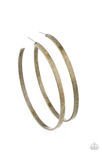 Lean Into The Curves - Brass Earrings