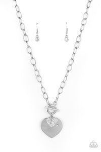 Heart-Stopping Sparkle - White Necklace Set