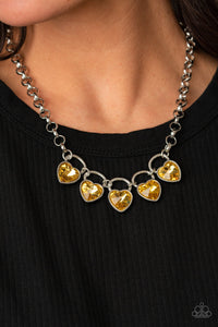 HEART On Your Heels - Yellow Necklace Set