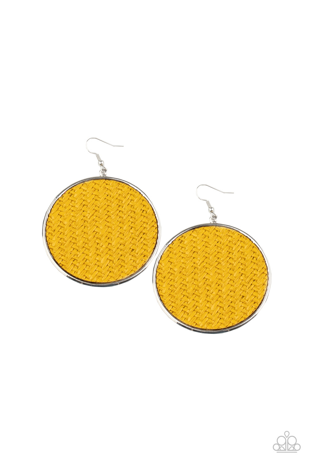 Wonderfully Woven - Yellow Earrings