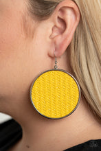 Load image into Gallery viewer, Wonderfully Woven - Yellow Earrings