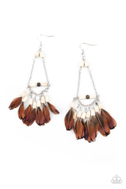 Haute Hawk - White Earrings