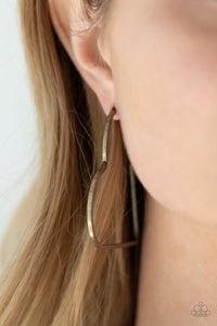 I HEART a Rumor - Brass Earrings