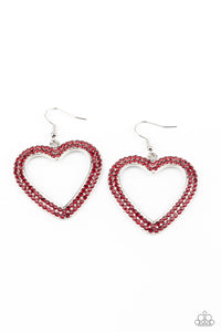 GLISTEN To Your Heart - Red Earrings