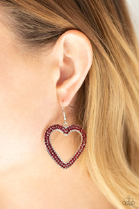 GLISTEN To Your Heart - Red Earrings