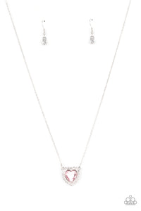 Out of the GLITTERY-ness of Your Heart - Pink Necklace Set