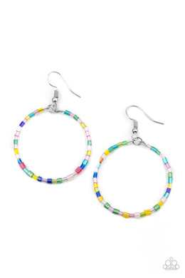 Colorfully Curvy - Multi Earrings