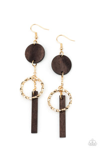 Raw Refinement - Brown Earrings