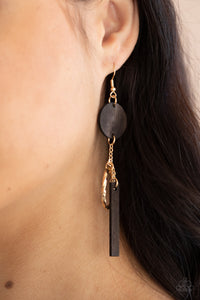 Raw Refinement - Brown Earrings