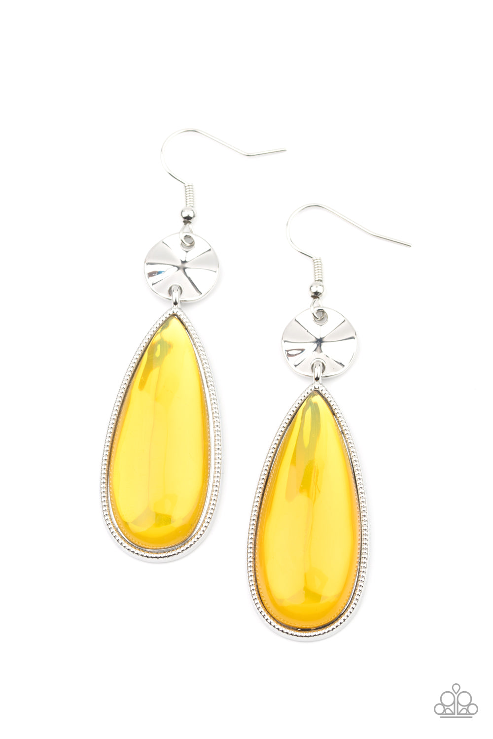 Jaw-Dropping Drama - Yellow Earrings