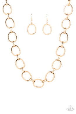 HAUTE-ly Contested - Gold Necklace Set