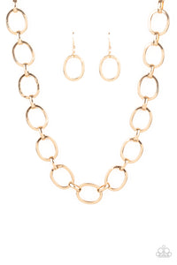 HAUTE-ly Contested - Gold Necklace Set