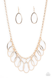 Double OVAL-time - Gold Necklace Set