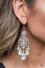 Load image into Gallery viewer, Queen Of All Things Sparkly - White Earrings