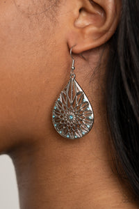 Icy Mosaic - Blue Earrings