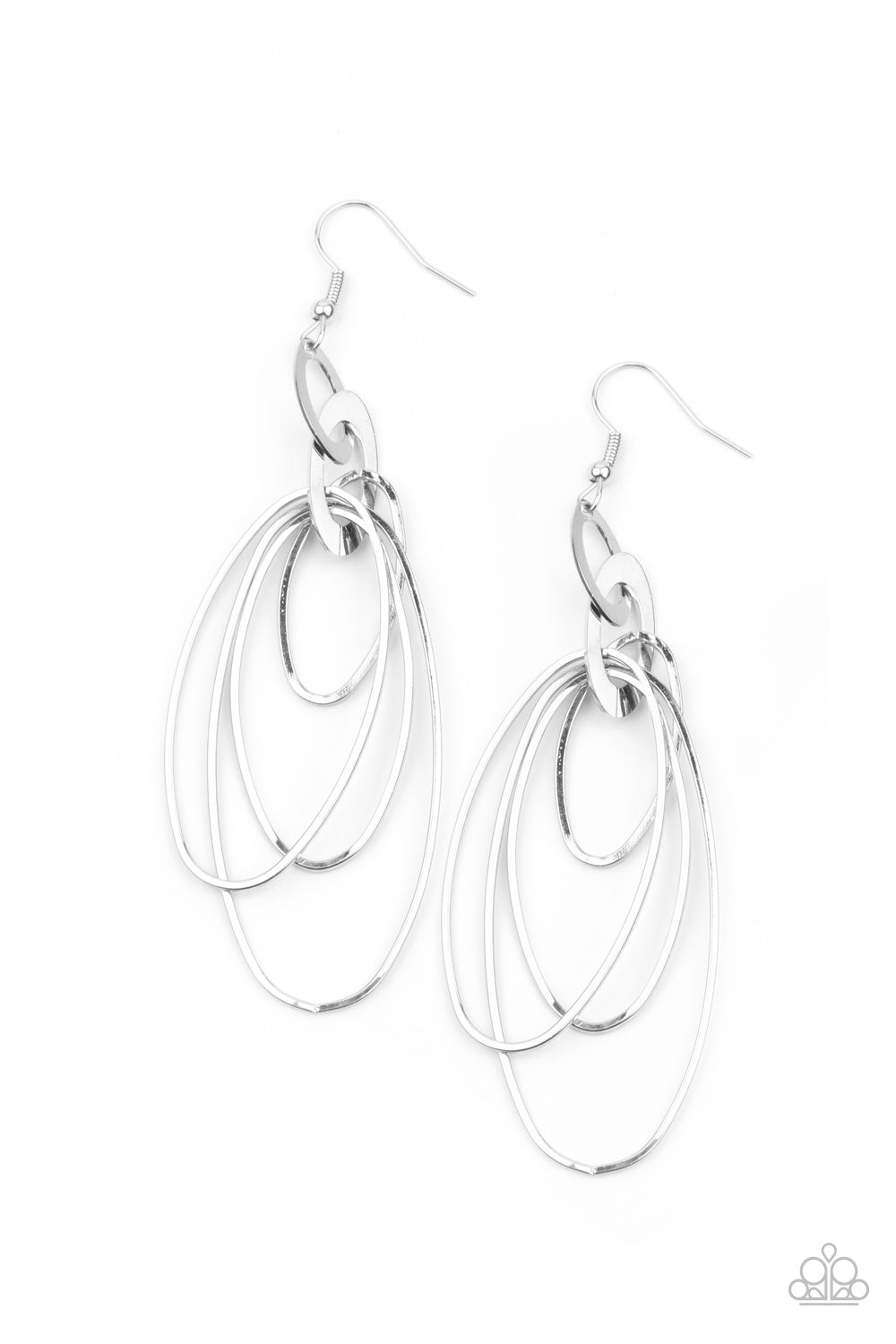 OVAL The Moon - Silver Earrings