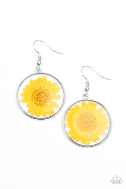 Forever Florals - Yellow Earrings