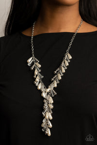 Dripping With DIVA-ttitude - White Necklace Set