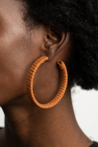 Suede Parade - Brown Earrings