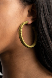 Suede Parade - Green Earrings