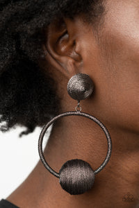 Social Sphere - Black Earrings