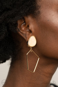 Retro Reverie - Gold Earrings