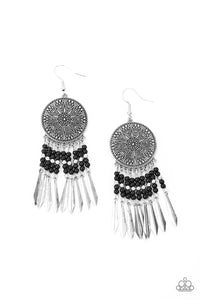 Sun Warrior - Black Earrings