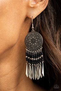 Sun Warrior - Black Earrings